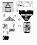 Decals (Continued-3) Diagram and Parts List for 84433 Snapper Tiller