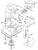 Engine Components Diagram and Parts List for  Snapper Lawn Tractor