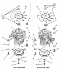 Hydro Pump Assemblies Diagram and Parts List for  Snapper Lawn Tractor