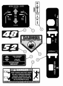 Decals Diagram and Parts List for  Snapper Lawn Tractor