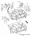 Rear Frame  Tank Brackets Diagram and Parts List for  Snapper Lawn Tractor