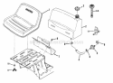 Fuel Tank  Operators Seat Diagram and Parts List for  Snapper Lawn Tractor