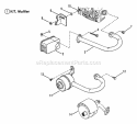Exhaust - 65 8 12  14 Hp Engines Diagram and Parts List for  Snapper Lawn Tractor