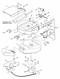 Cutting Decks Deflectors Diagram and Parts List for  Snapper Lawn Tractor