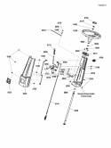 Steering Tower Group Diagram and Parts List for  Snapper Lawn Tractor