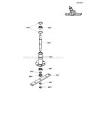 Spindle Assembly Group Diagram and Parts List for  Snapper Lawn Tractor