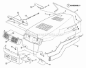 Hood Bumper Headlights Diagram and Parts List for  Snapper Lawn Tractor