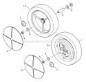 Rear Wheels Diagram and Parts List for  Snapper Lawn Mower