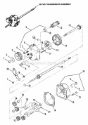 Transmission (Differential) Diagram and Parts List for  Snapper Lawn Mower