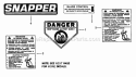 Decals (Part 1) Diagram and Parts List for  Snapper Lawn Mower