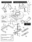 Cutting Deck Blades Diagram and Parts List for 85699 Snapper Lawn Mower