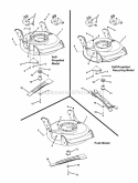 Cutting Decks Blades Diagram and Parts List for 7800034 Snapper Lawn Mower