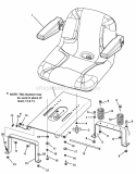 Seat Group Diagram and Parts List for 7800010 Snapper Lawn Tractor