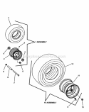 Wheel Group Diagram and Parts List for 7800158 Snapper Lawn Tractor