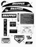 Decal Group Snapper Rzt Diagram and Parts List for 7800153 Snapper Lawn Tractor
