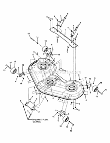 52-In_Deck_Housing_Assembly Diagram and Parts List for  Snapper Lawn Mower