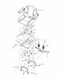 Seat Group Sliding Diagram and Parts List for 7800632 Snapper Lawn Tractor