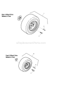 Wheel  Tires Group Diagram and Parts List for 2690633 Snapper Lawn Tractor