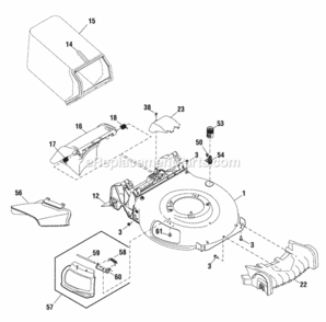 Deck_Group Diagram and Parts List for 7800961-00 Snapper Lawn Mower