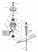 Cutter Housing Assembly Diagram and Parts List for  Snapper Lawn Mower