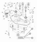46  52 Mower Deck - Housing Arbor  Blades Group Diagram and Parts List for 2690980 Snapper Lawn Tractor