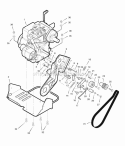 Engine Drive System Group Diagram and Parts List for 7800080 Snapper Snow Blower