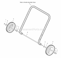 Wheel Assembly Group Diagram and Parts List for 7800080 Snapper Snow Blower
