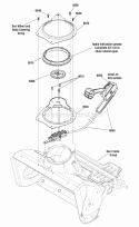 Chute Rotation Group - Remote Diagram and Parts List for 1695884 Snapper Snow Blower