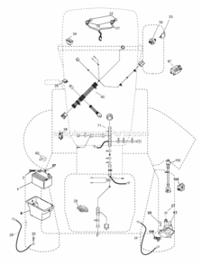 Part Location Diagram of 705118 Snapper Switch Interlock Clutch Cable
