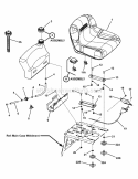 Fuel Tank  Seat Diagram and Parts List for 84878 Snapper Lawn Tractor
