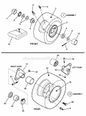 Wheels Front  Rear Diagram and Parts List for 84878 Snapper Lawn Tractor