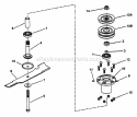 Spindle Assemblies - 48 Cutting Deck Diagram and Parts List for 84596 Snapper Lawn Tractor