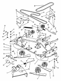 48 Cutting Deck Belts Brakes Diagram and Parts List for 84596 Snapper Lawn Tractor