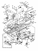 Frame Clutch Brake  Steering Components Diagram and Parts List for 84896 Snapper Lawn Tractor