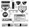 Decals Diagram and Parts List for 84742 Snapper Lawn Mower
