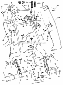 Handles  Controls (2003 Model Year) Diagram and Parts List for 84757 Snapper Lawn Mower