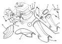 Side Chute Adapter Diagram and Parts List for  Snapper Lawn Mower