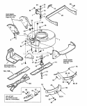 Cutting Deck Blades Diagram and Parts List for  Snapper Lawn Mower