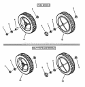 Rear Wheels Diagram and Parts List for 84322 Snapper Lawn Mower