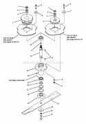 Deck Spindle Assembly Diagram and Parts List for  Snapper Lawn Tractor Accessories