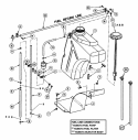 Fuel Tank Assembly Diagram and Parts List for  Snapper Lawn Tractor