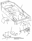 Lower Chassis Assembly Diagram and Parts List for  Snapper Lawn Tractor