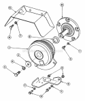 Rear Pto Assembly Diagram and Parts List for  Snapper Lawn Tractor