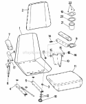 Seat Assembly (PN 5-4117) Diagram and Parts List for  Snapper Lawn Tractor