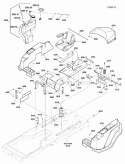Seat Body  Fuel Tank Group Diagram and Parts List for  Snapper Lawn Tractor