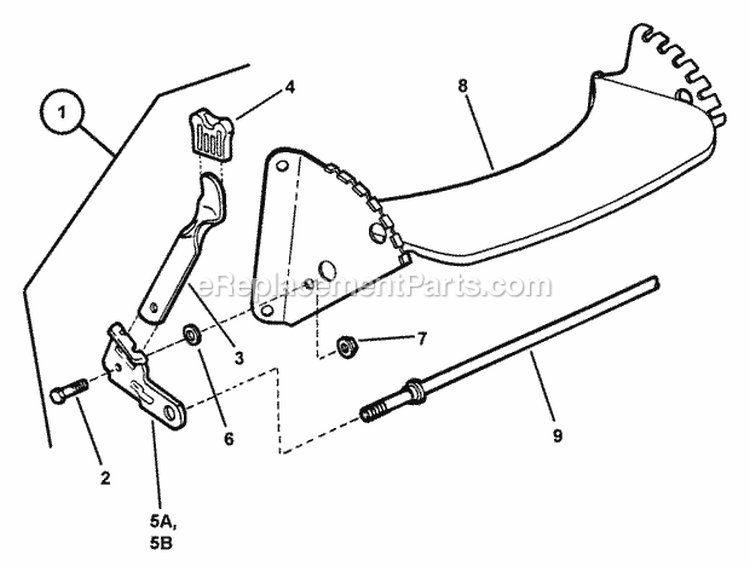Front Wheel Bracket Diagram and Parts List for  Snapper Lawn Mower