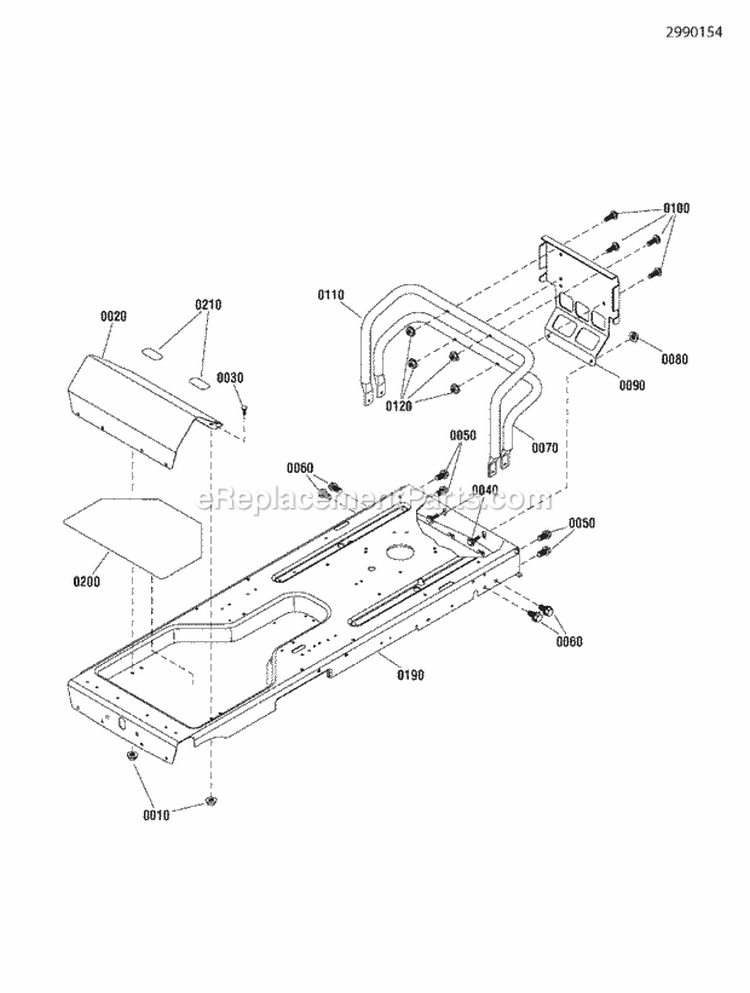 Frame Footrest  Two Bar Bumper Group Diagram and Parts List for  Snapper Lawn Tractor