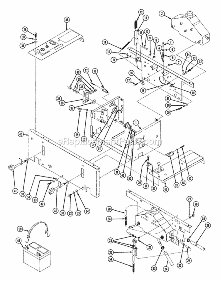 Seat Support Assembly Parts Zu2013K Diagram and Parts List for 80188 Snapper Lawn Tractor