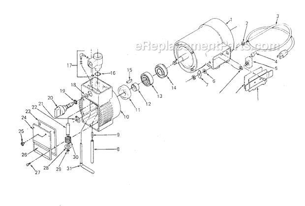 Page C Diagram and Parts List for 0288050 SprayTECH Paint Sprayer