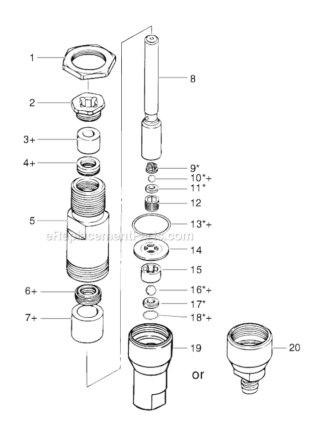 Page F Diagram and Parts List for 0295024 SprayTECH Paint Sprayer